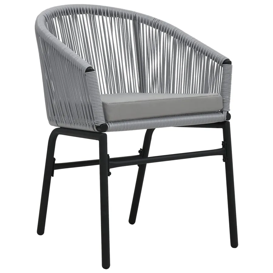 Chaises de jardin lot de 2 Anthracite Rotin PE - 2