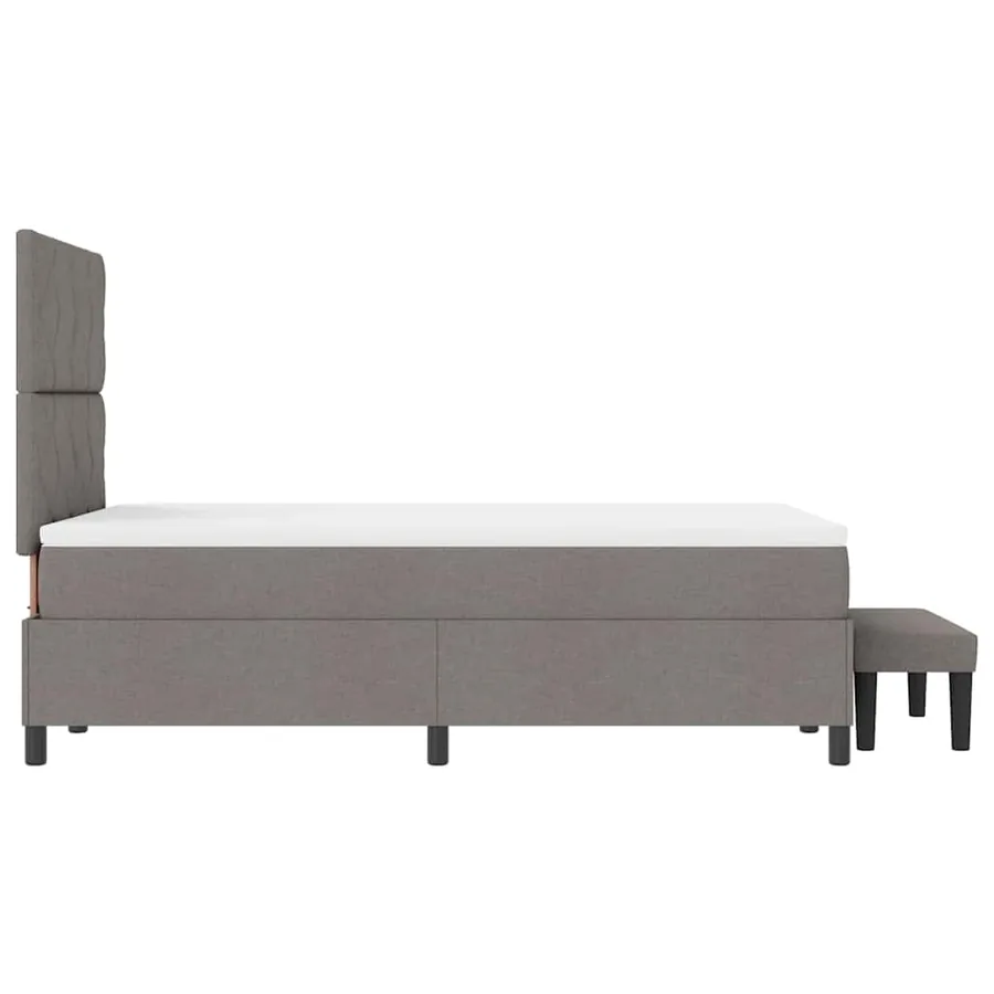 Lit à ressorts avec tête de lit Taupe 120 x 190 cm tissu - 9