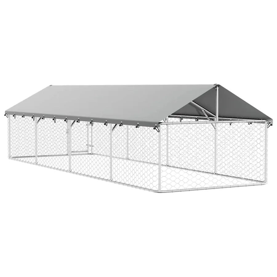 Chenil extérieur avec toit 600x200x150 cm - 9