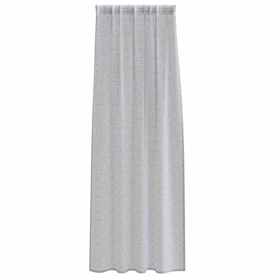 Rideau en Voile 2 pcs Gris foncé 260 x 140 cm Polyester - 4