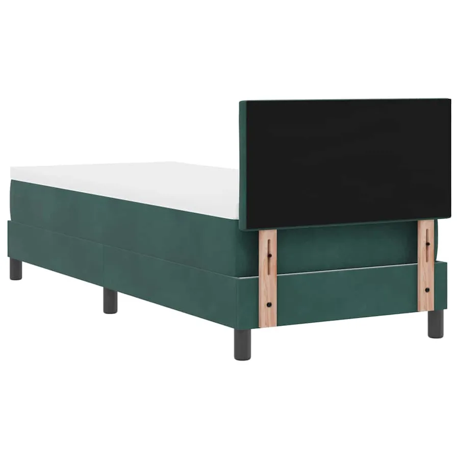Lit à ressort LED Vert foncé 80 x 200 cm Velours - 8