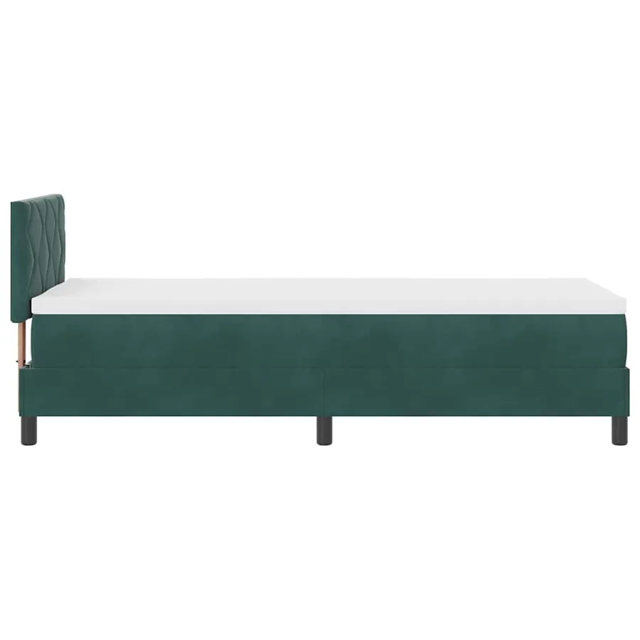 Lit à ressort LED Vert foncé 80 x 200 cm Velours - 9