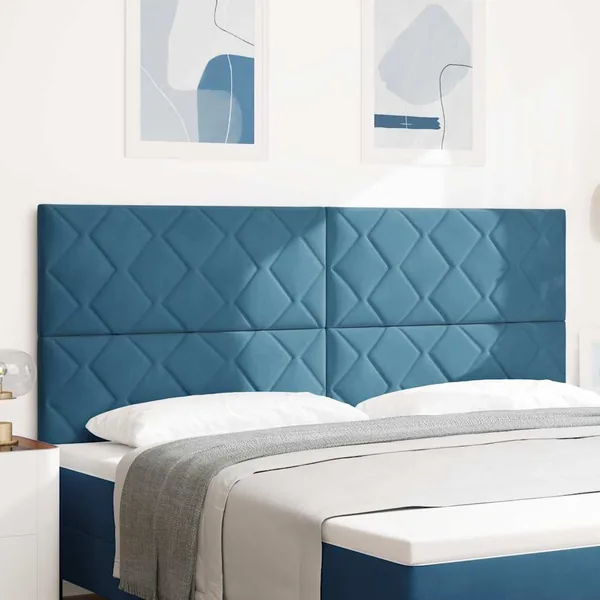 Tête de lit LED Bleu foncé 200 cm Velours