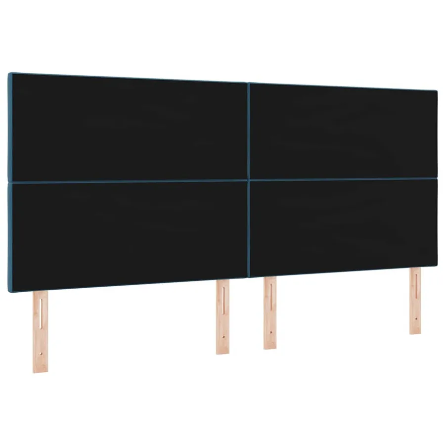 Tête de lit LED Bleu foncé 200 cm Velours - 7