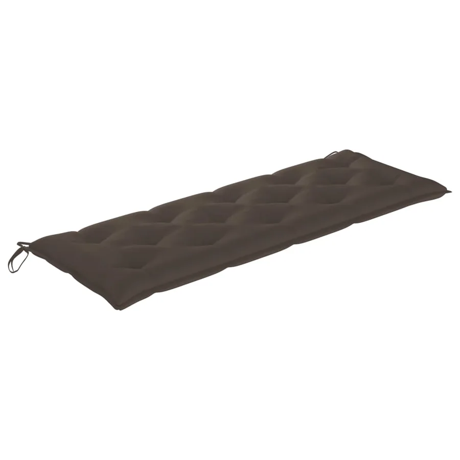 Banc de jardin empilable et coussin 159 cm Bois de teck massif - 2