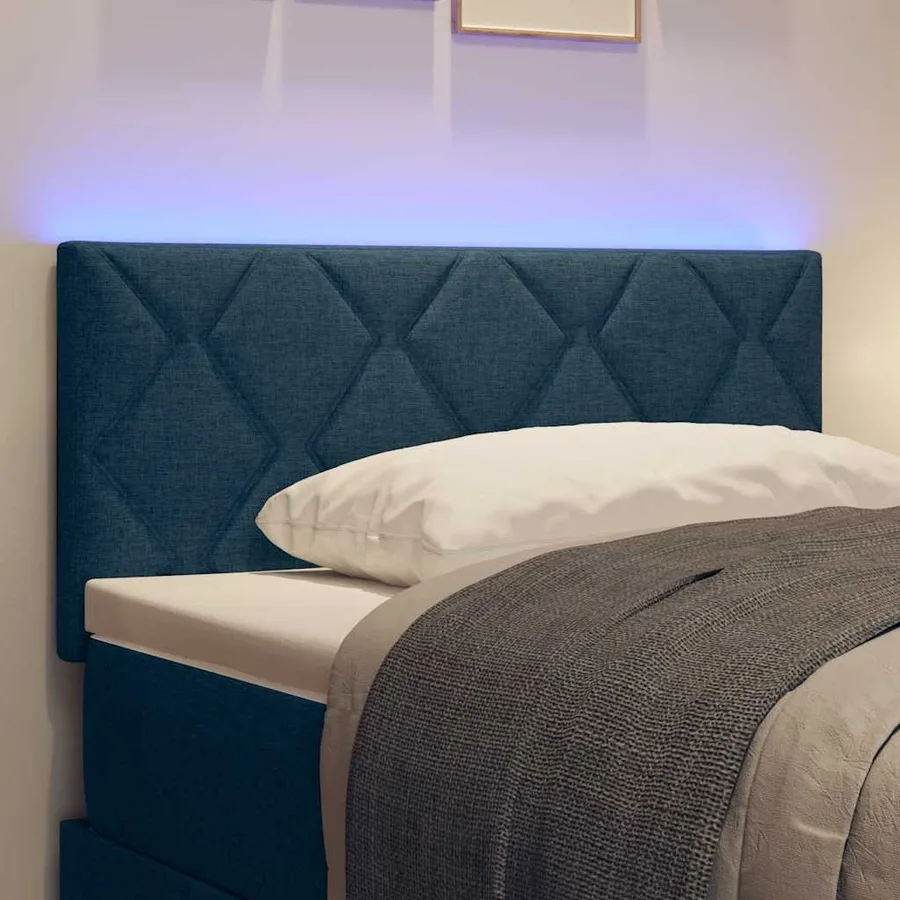 Tête de lit LED Bleu 90 cm tissu - 4