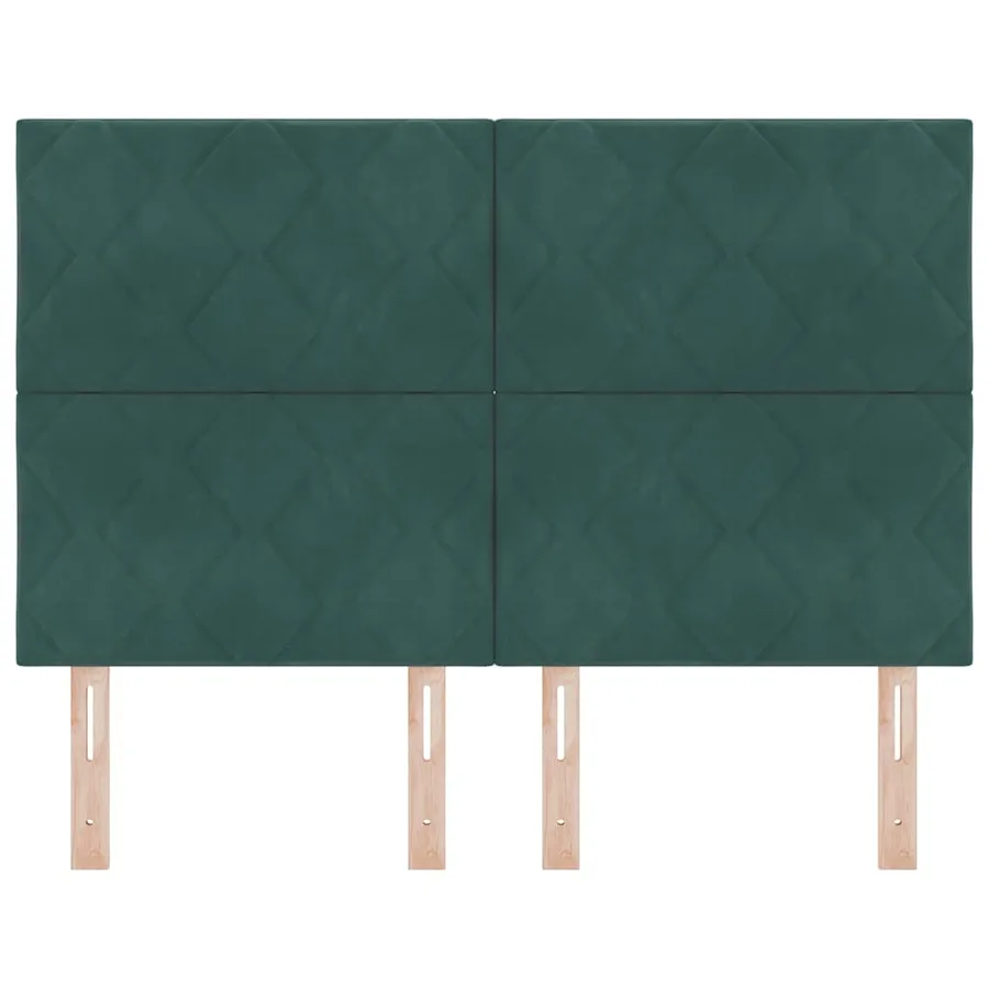 Tête de lit LED Vert foncé 144 cm Velours - 5