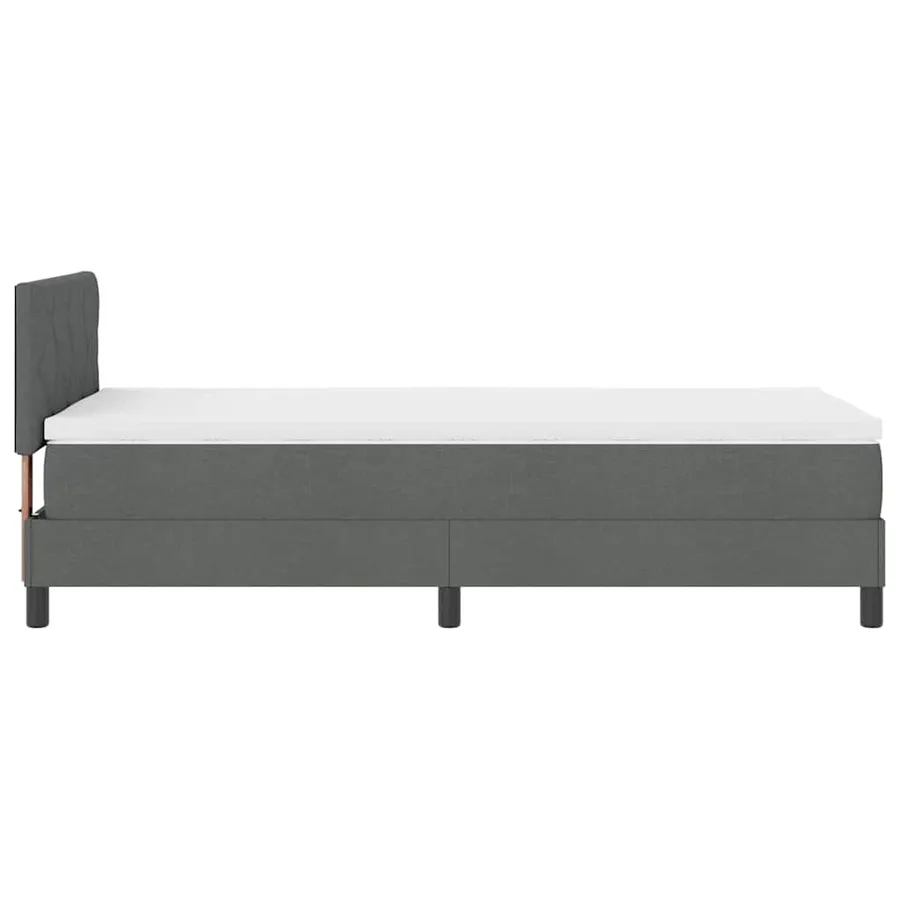 Lit à ressorts avec bandes LED Gris foncé 90 x 190 cm tissu - 9