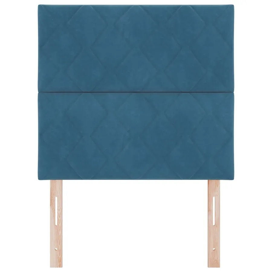 Tête de lit Bleu foncé 90 cm Velours - 4