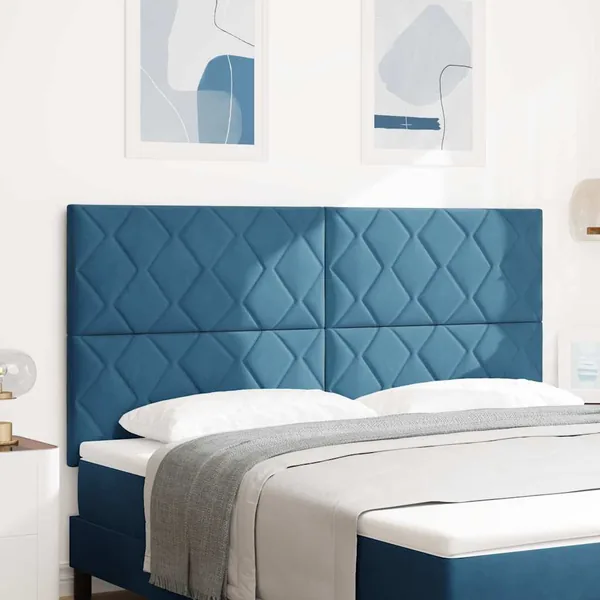 Tête de lit LED Bleu foncé 180 cm Velours