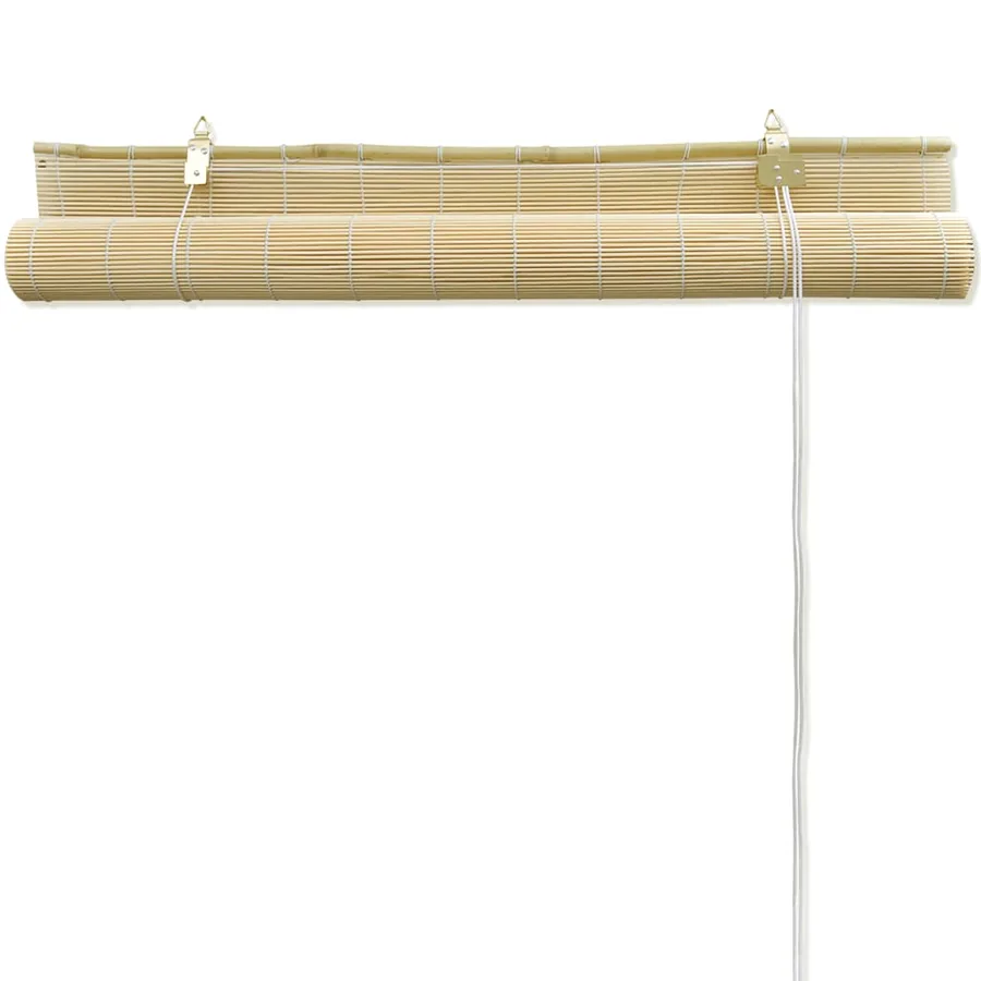 Store roulant en bambou 80x220 cm Naturel - 4