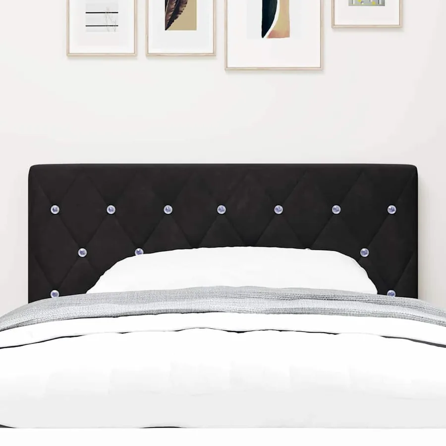 Tête de lit Noir 90 cm Velours - 3