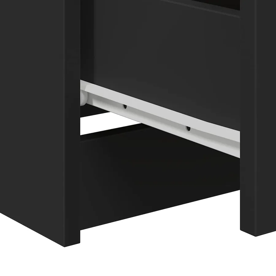Buffet Noir 60x35x76 cm Bois d'ingénierie - 9