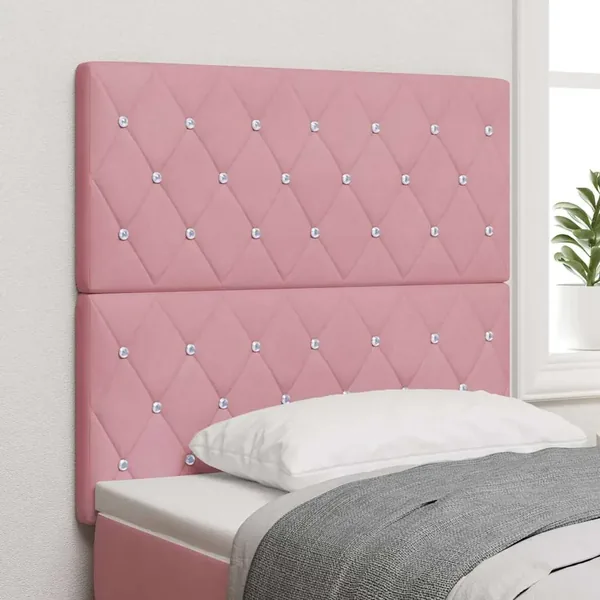 Tête de lit Rose 90 cm Velours