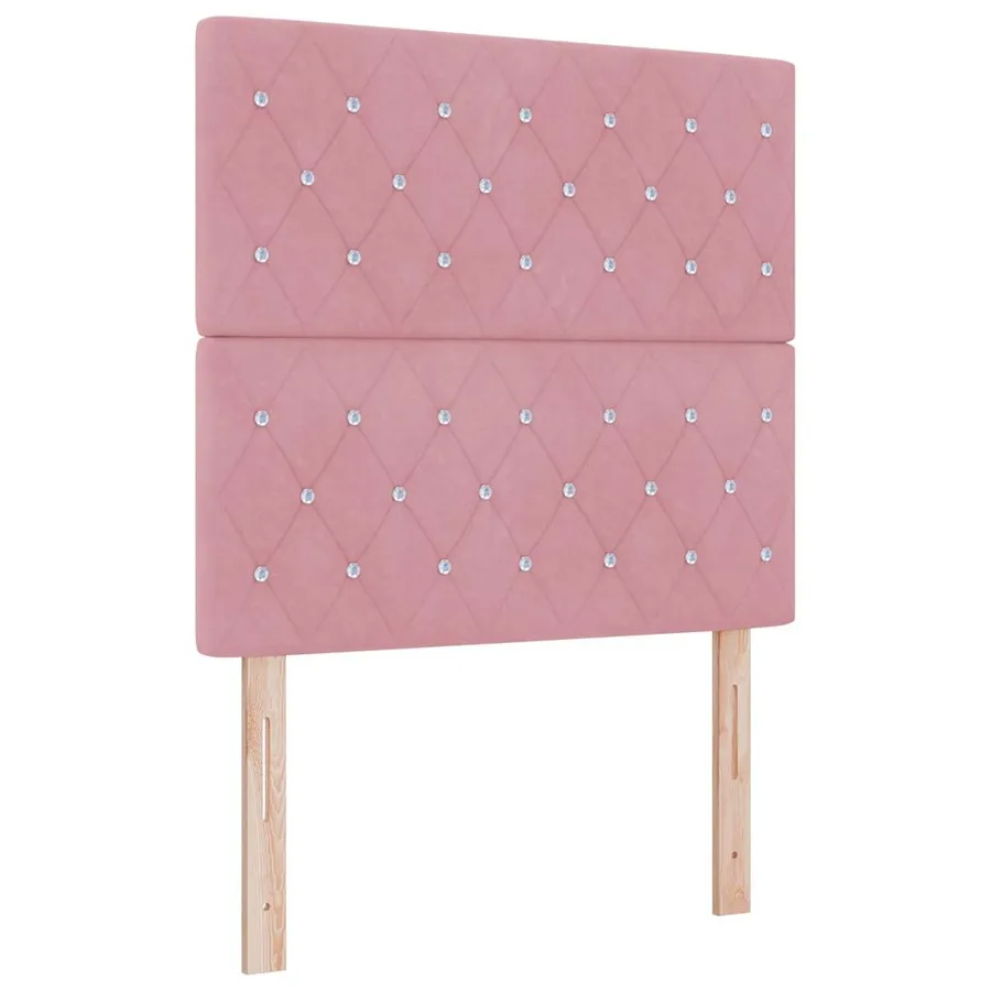 Tête de lit Rose 90 cm Velours - 2