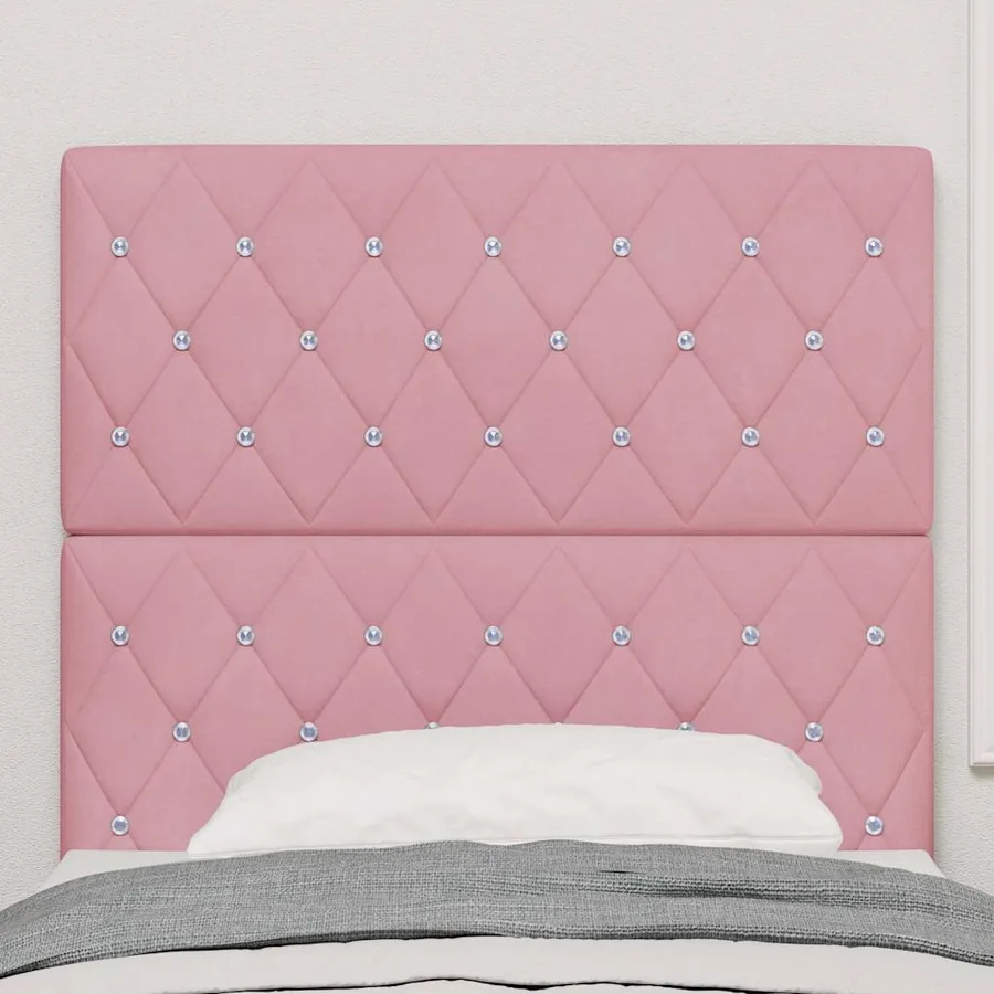 Tête de lit Rose 90 cm Velours - 3
