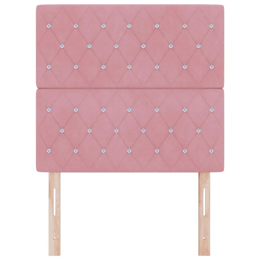 Tête de lit Rose 90 cm Velours - 4