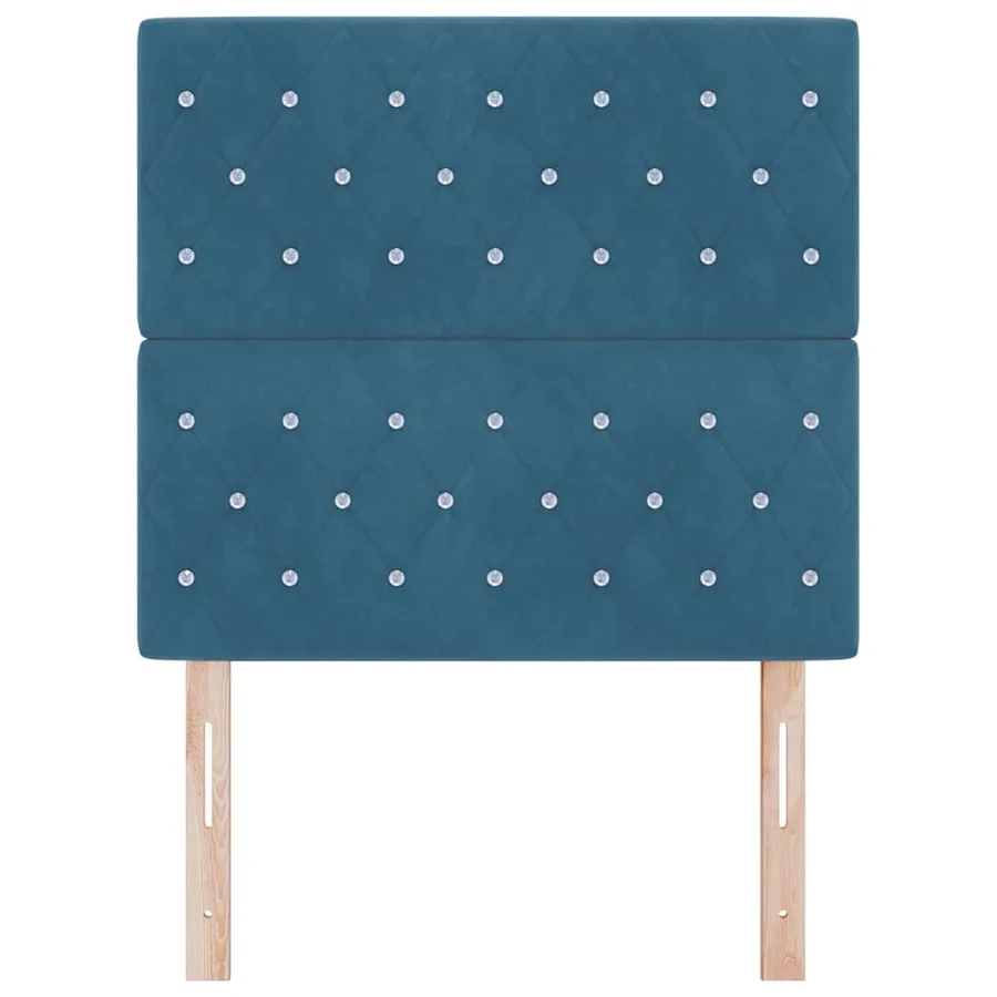 Tête de lit LED avec bandes LED Bleu foncé 90 cm Velours - 5