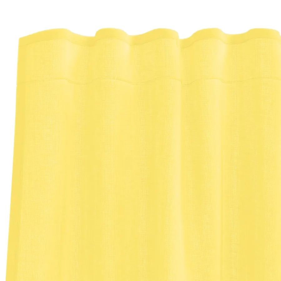 Rideaux en voile avec passe-tringles 2 pcs jaune - 6