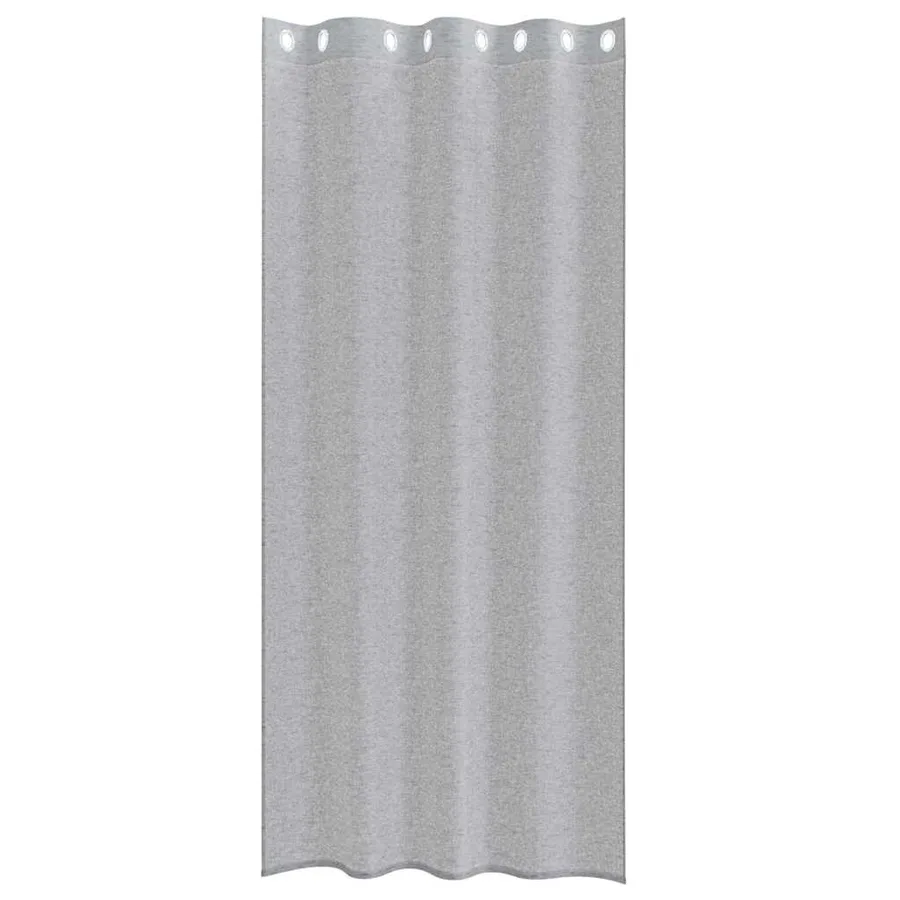 Rideau en Voile 2 pcs Gris foncé 225 x 140 cm Polyester - 4