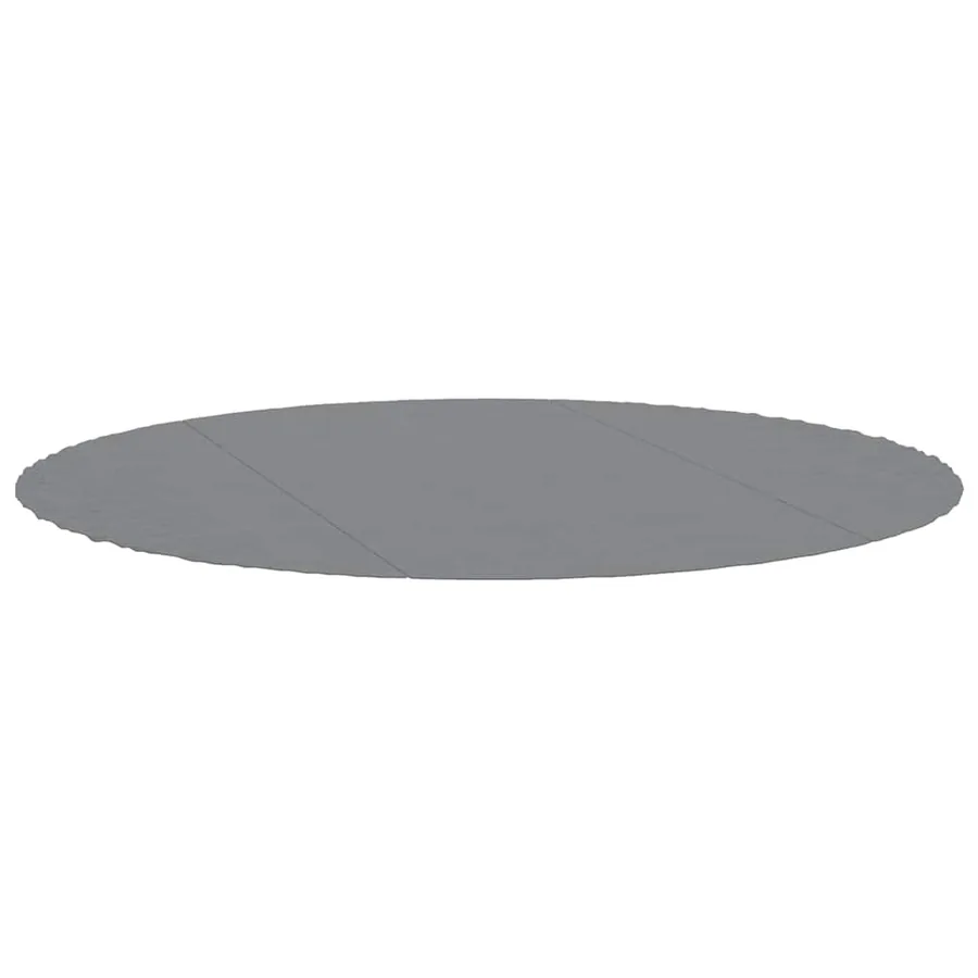 Bâche de piscine gris clair Ø306 cm géotextile polyester - 2