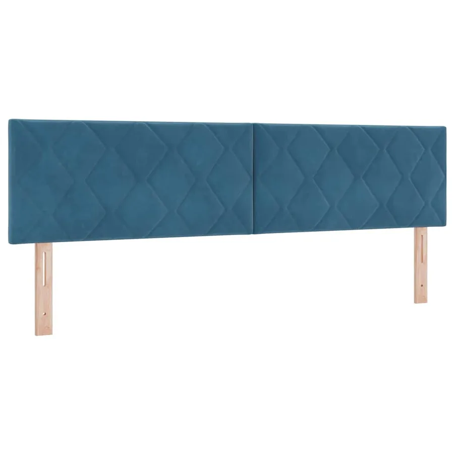 Lit à ressort LED Bleu foncé 180 x 200 cm Velours - 7