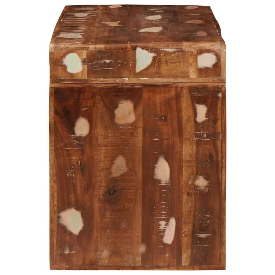 Table d'appoint Marron 60 x 35 x 46 cm Bois Recyclé Solide - 5