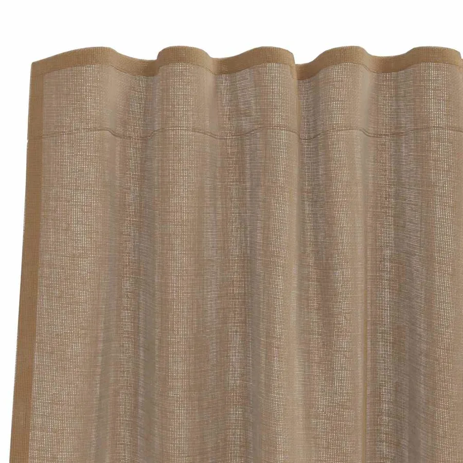 Rideaux en voile à œillets 2 pcs marron clair - 6