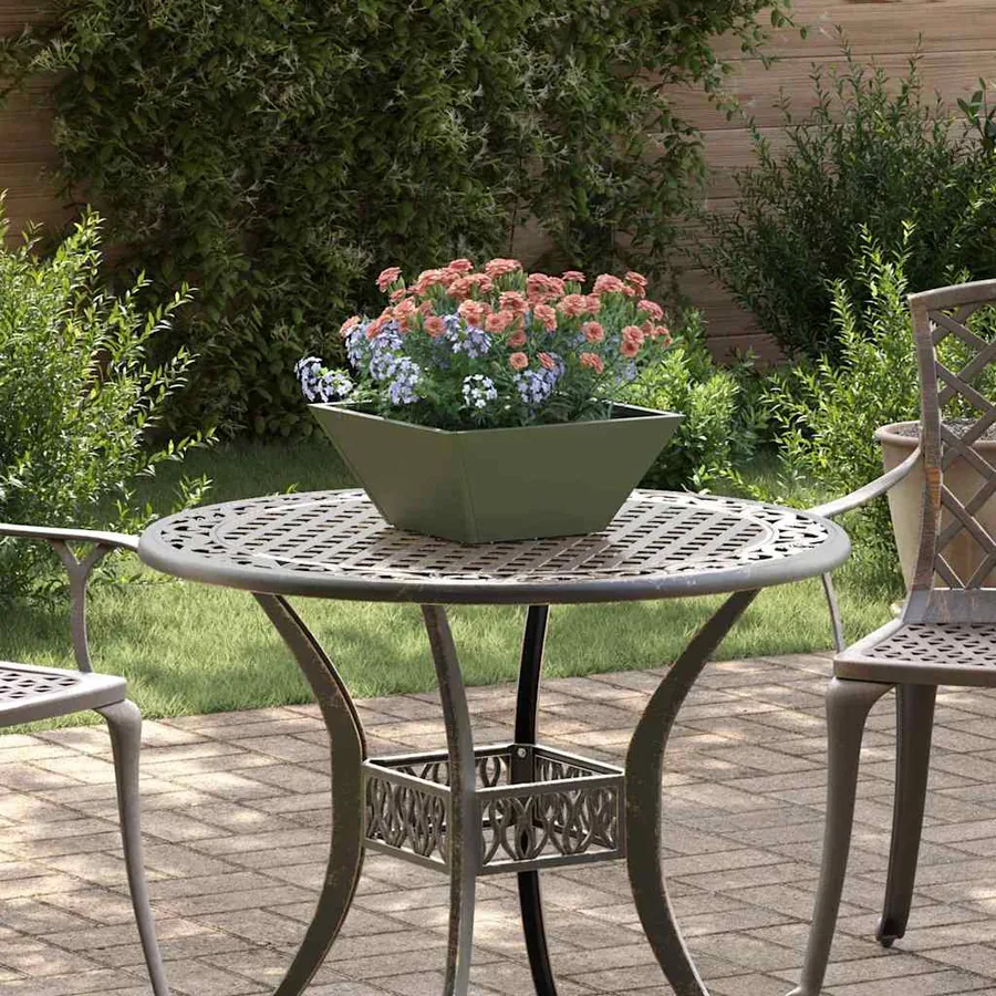 Cache-pot de jardin Vert olive 35 x 35 x 15 cm