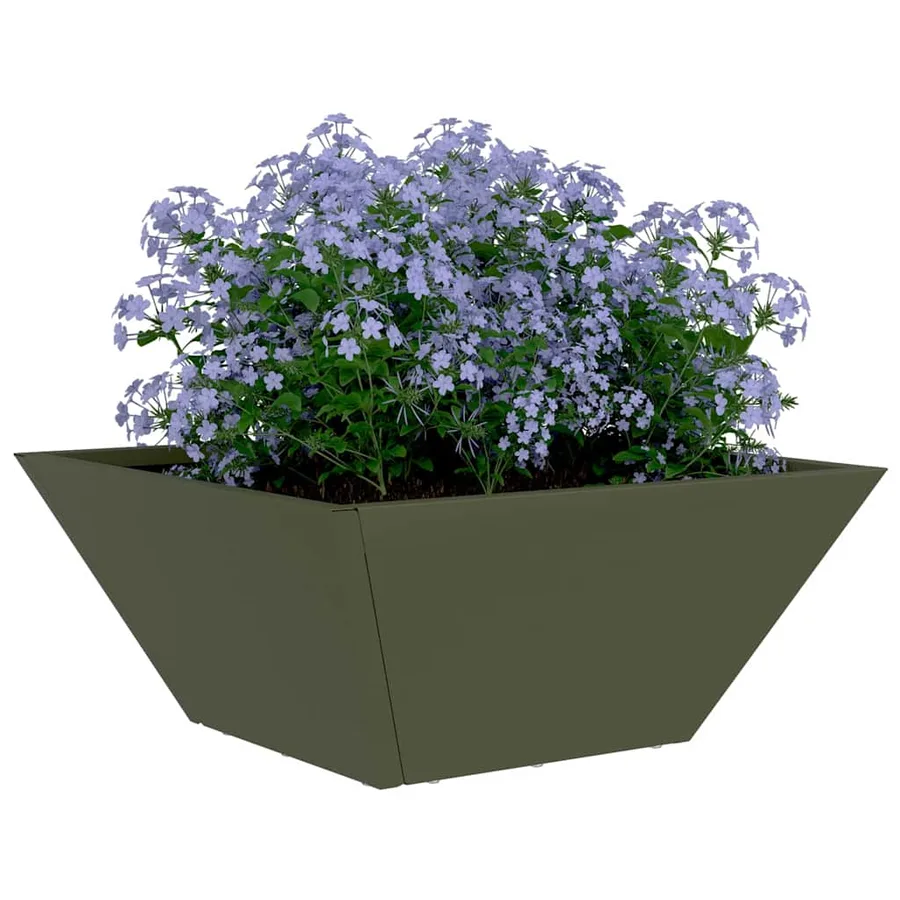 Cache-pot de jardin Vert olive 35 x 35 x 15 cm - 3
