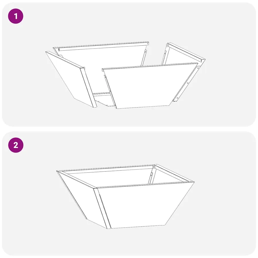 Cache-pot de jardin Vert olive 35 x 35 x 15 cm - 8