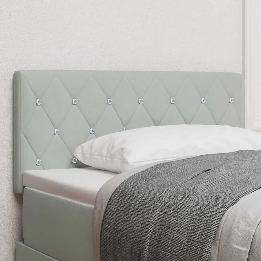 Tête de lit Gris clair 90 cm Velours