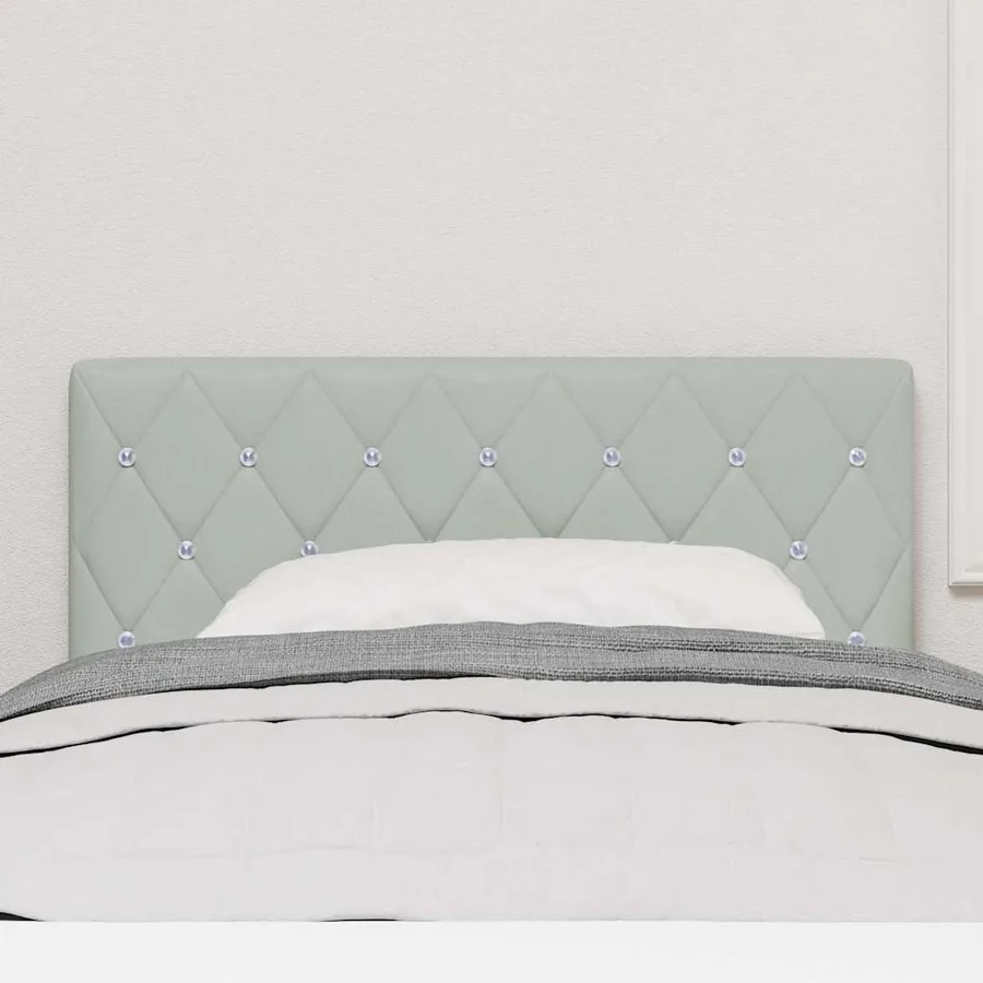Tête de lit Gris clair 90 cm Velours - 3