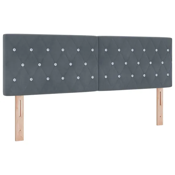 Tête de lit Gris foncé 160 cm Velours