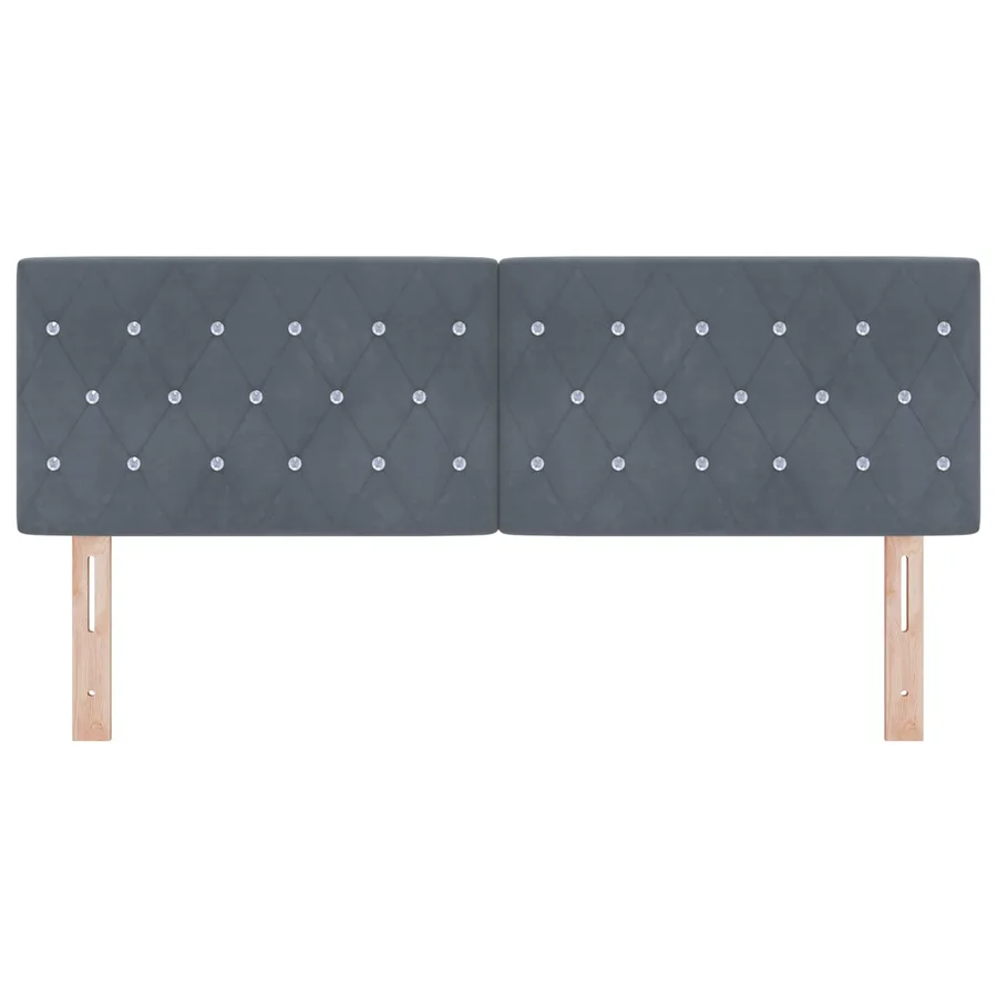 Tête de lit Gris foncé 160 cm Velours - 2
