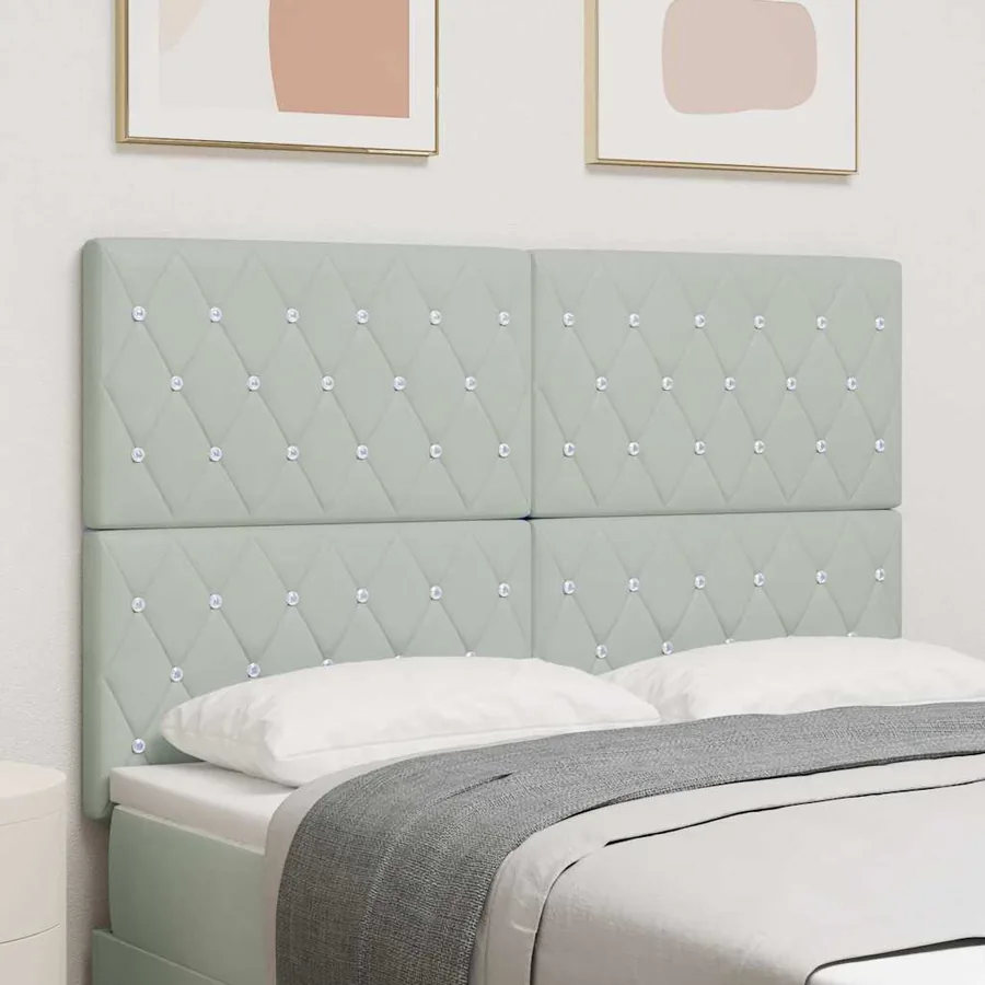 Tête de lit Gris clair 144 cm Velours