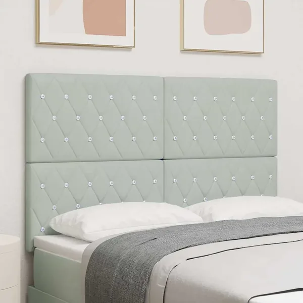 Tête de lit Gris clair 160 cm Velours