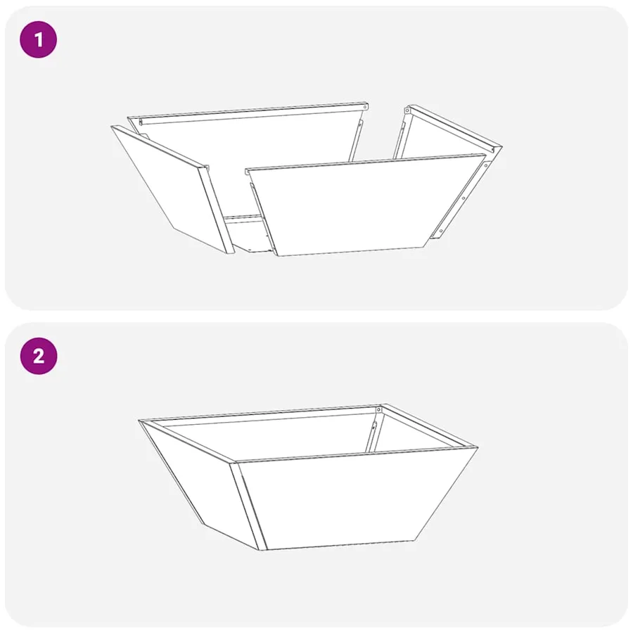 Cache-pot de jardin Vert olive 40 x 40 x 15 cm - 10