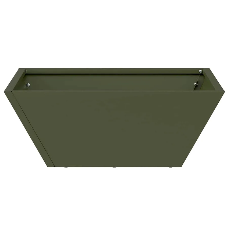 Cache-pot de jardin Vert olive 40 x 40 x 15 cm - 5