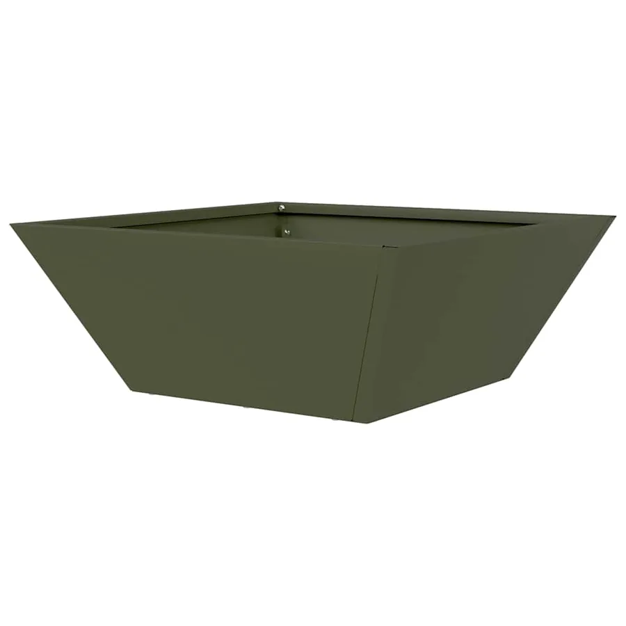 Cache-pot de jardin Vert olive 40 x 40 x 15 cm - 7