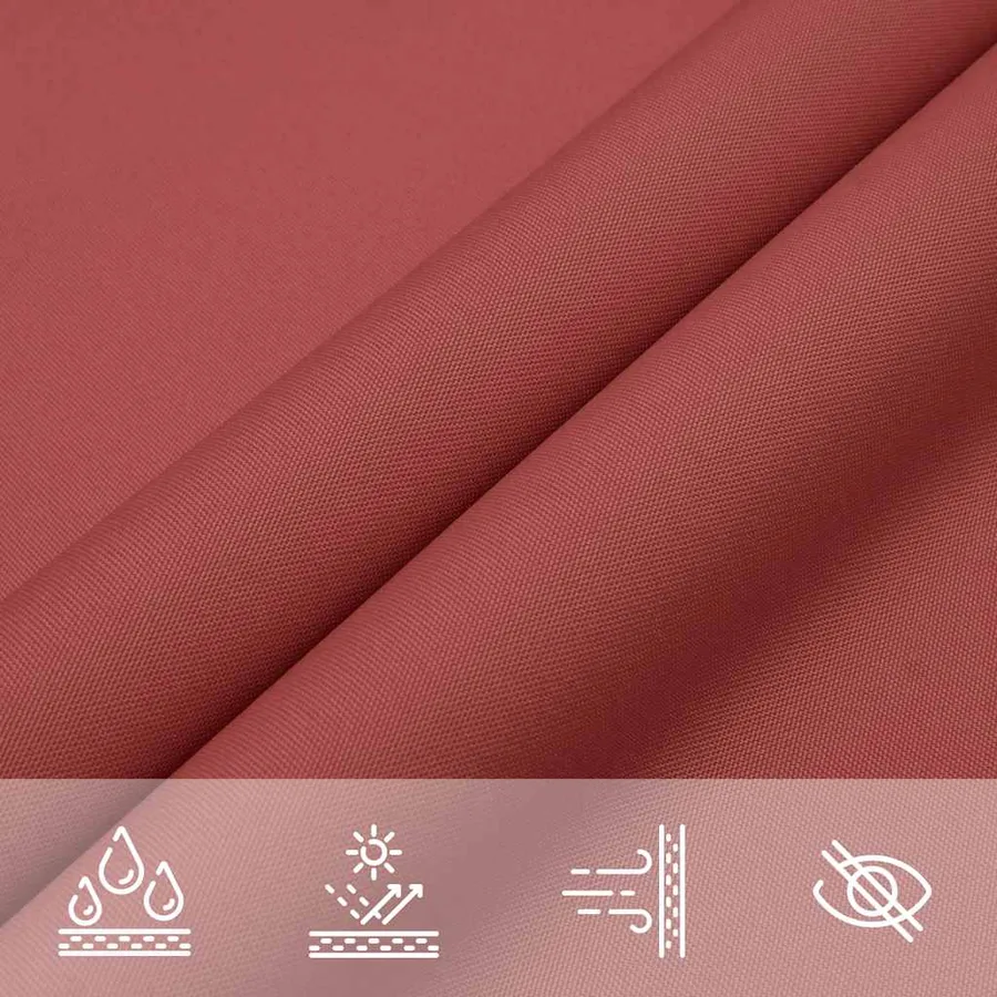 Voile d'ombrage couleur terre cuite 7 x 5 x 5 m 100 % polyester Oxford - 7