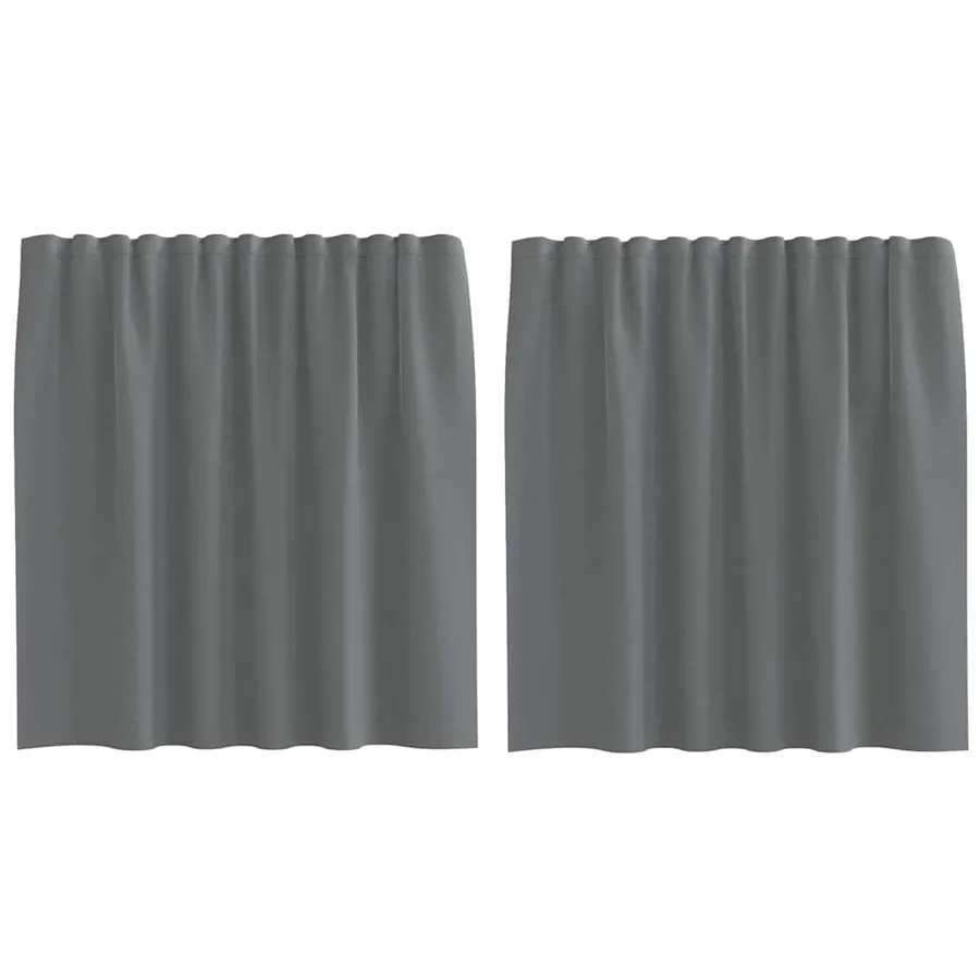 Rideaux en voile à œillets 2 pcs gris foncé - 2
