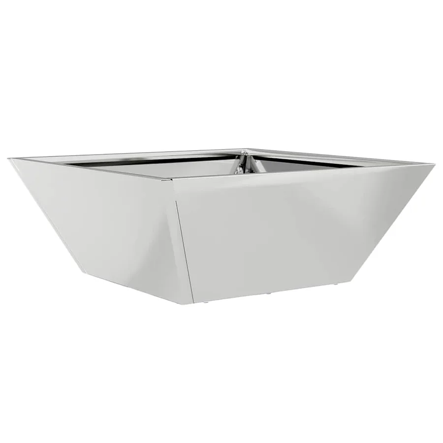 Cache-pot de jardin 5 pc Argent 40 x 40 x 15 cm Acier galvanisé - 5
