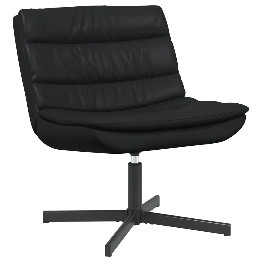 Chaise pivotante Noir 63 x 75 x 76 cm PU brillant