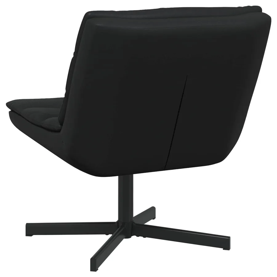 Chaise pivotante Noir 63 x 75 x 76 cm PU brillant - 4