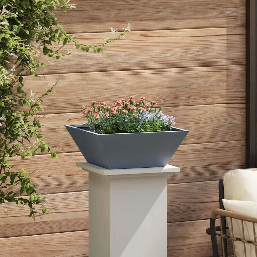 Cache-pot de jardin Anthracite 40 x 40 x 15 cm - 4