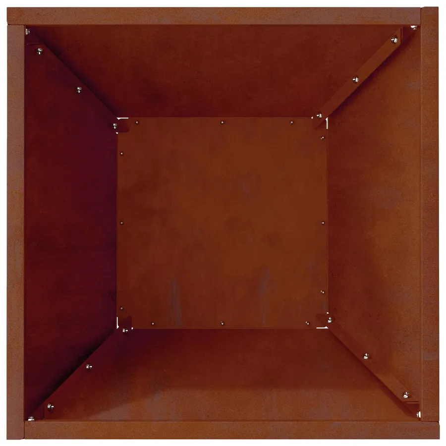 Cache-pot de jardin 5 pc Rouillé 35 x 35 x 15 cm Acier patiné - 10