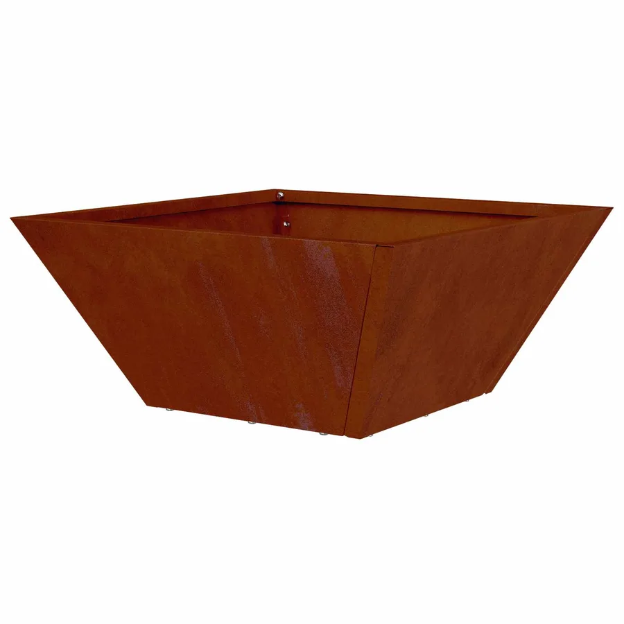 Cache-pot de jardin 5 pc Rouillé 35 x 35 x 15 cm Acier patiné - 9