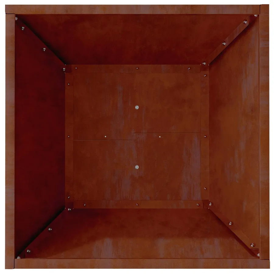 Cache-pot de jardin 5 pc Rouillé 40 x 40 x 15 cm Acier patiné - 11