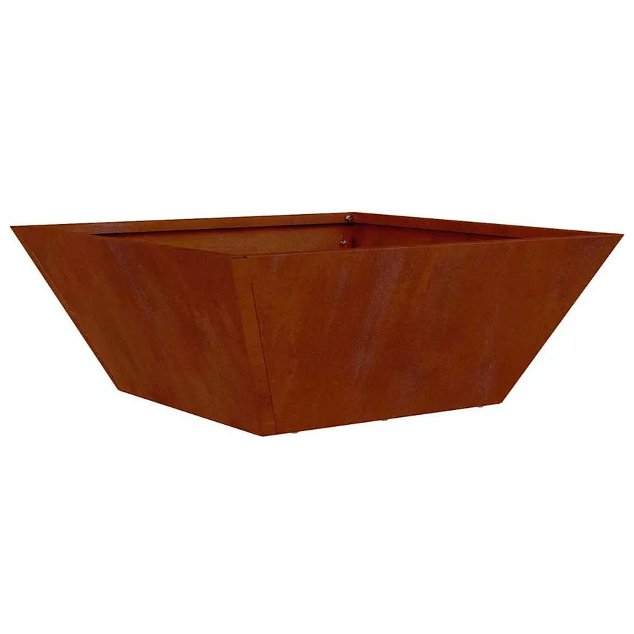 Cache-pot de jardin 5 pc Rouillé 40 x 40 x 15 cm Acier patiné - 7
